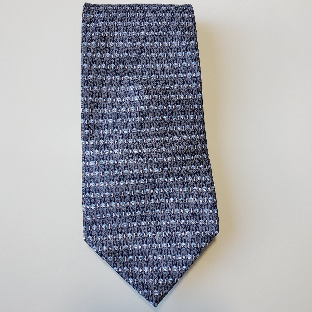Carlos Devenezia gray/blue silk tie